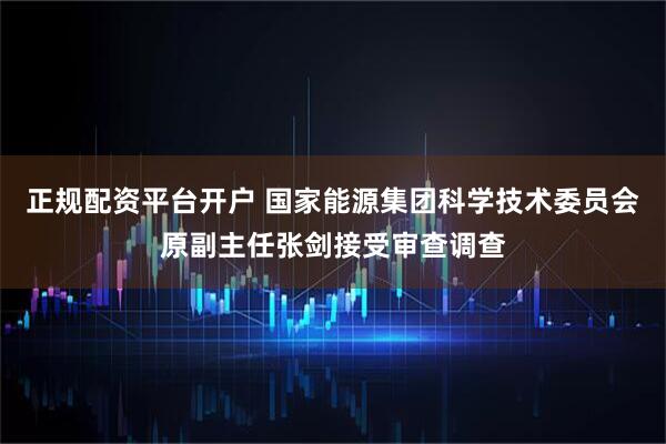 正规配资平台开户 国家能源集团科学技术委员会原副主任张剑接受审查调查